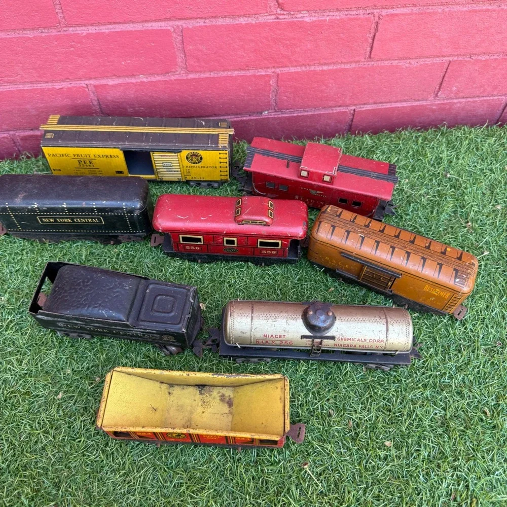 Vintage Marx Tin Litho Train Lot‎ Commodore Vanderbilt 999 NYC Reading PFE Rail